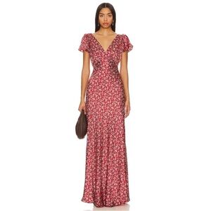 Selkie The Flutter Slip Dress in Jam Cake size M